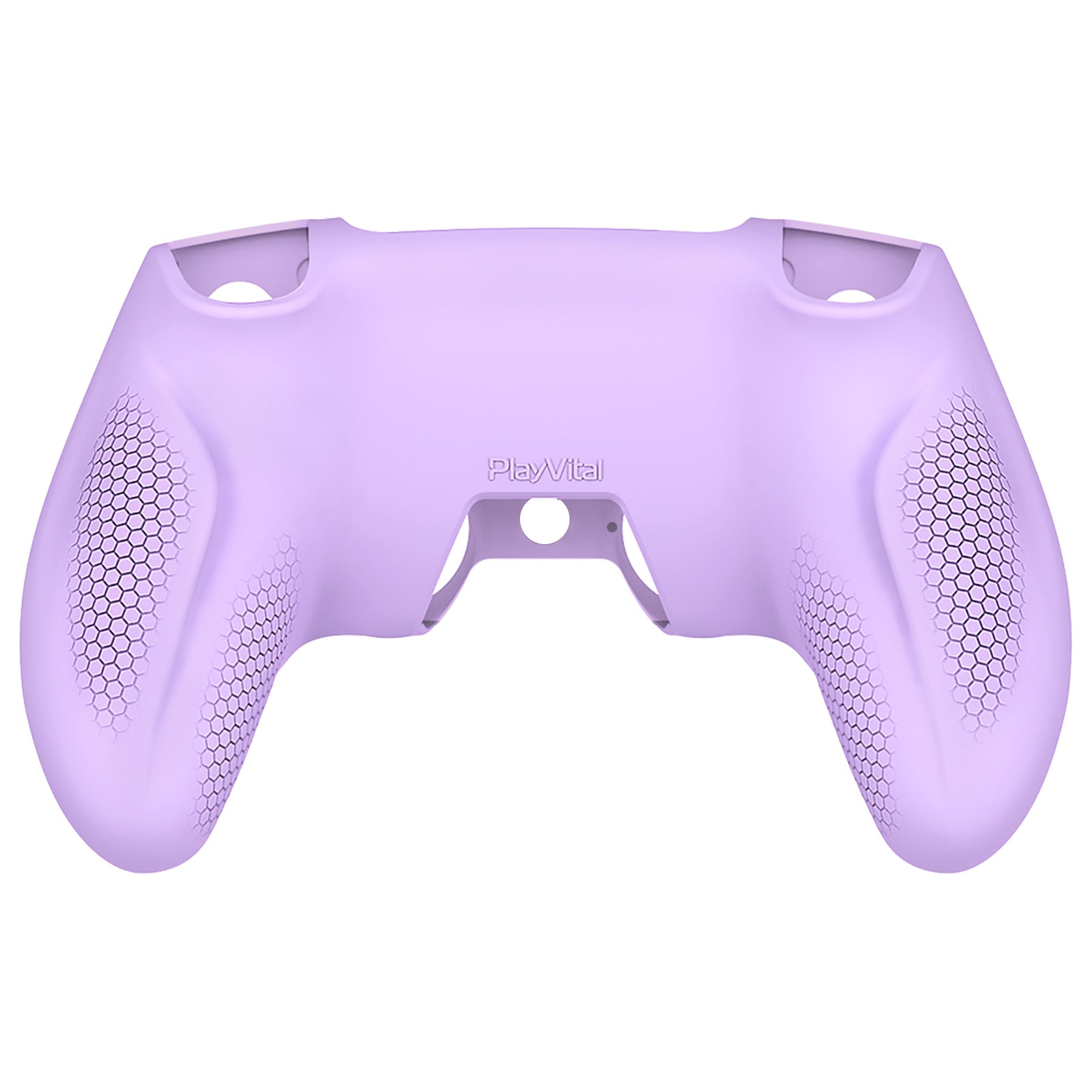 PlayVital Ninja Edition Anti-Slip Silicone Cover Skin with Thumb Grips for PS5 Wireless Controller, Compatible with Charging Station - Mauve Purple PlayVital