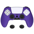 PlayVital Ninja Edition Anti-Slip Silicone Cover Skin with Thumb Grips for PS5 Wireless Controller, Compatible with Charging Station - Purple PlayVital
