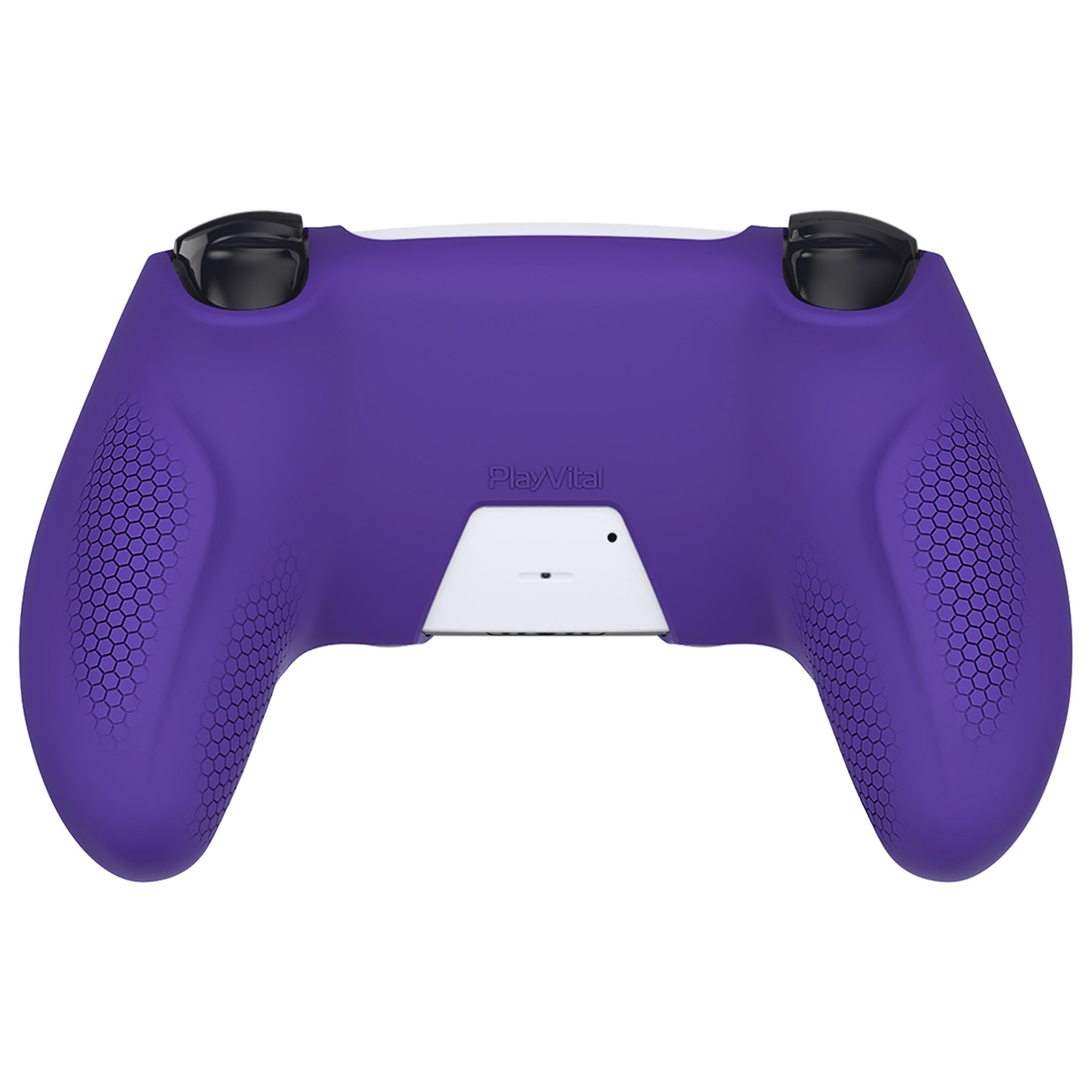 PlayVital Ninja Edition Anti-Slip Silicone Cover Skin with Thumb Grips for PS5 Wireless Controller, Compatible with Charging Station - Purple PlayVital