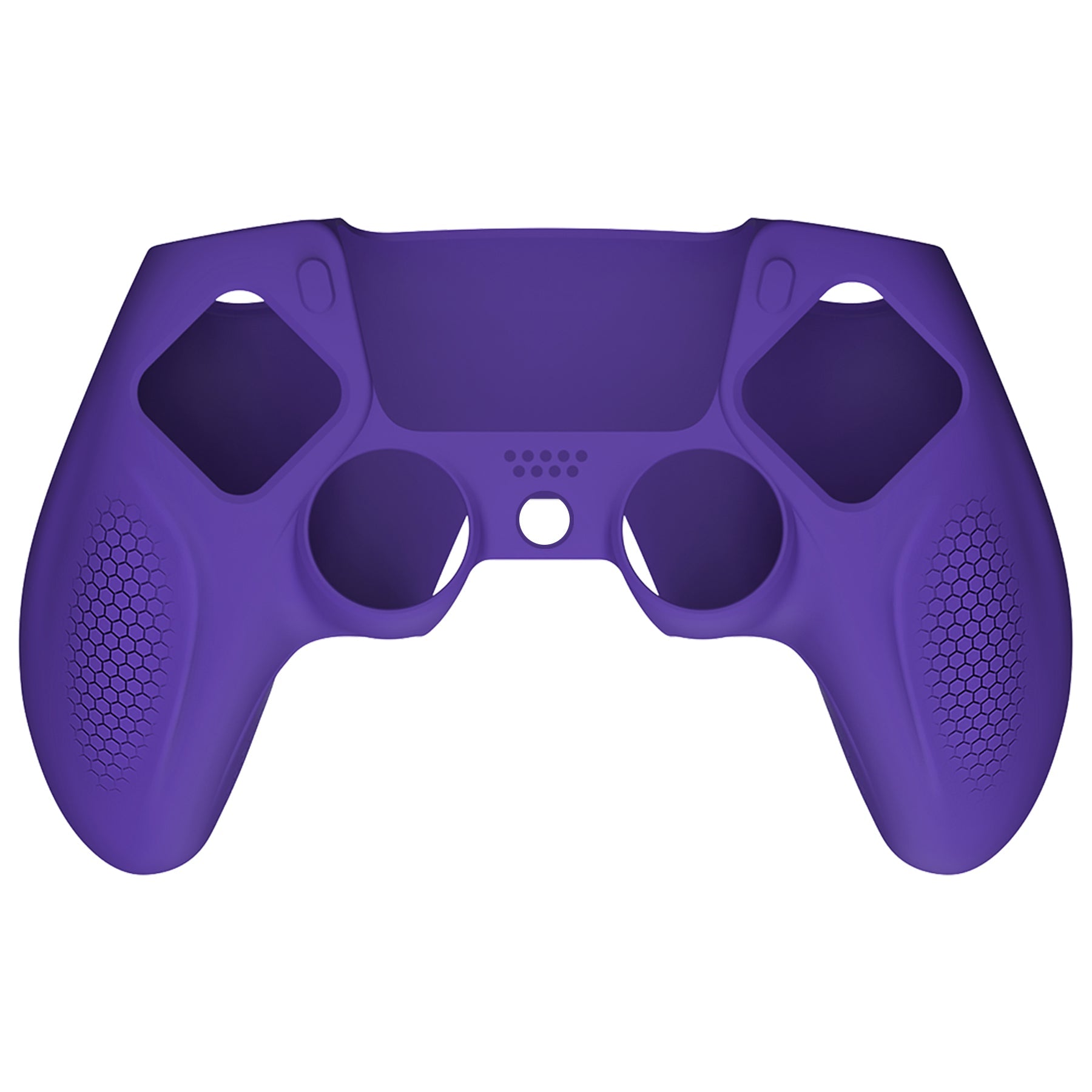 PlayVital Ninja Edition Anti-Slip Silicone Cover Skin with Thumb Grips for PS5 Wireless Controller, Compatible with Charging Station - Purple PlayVital
