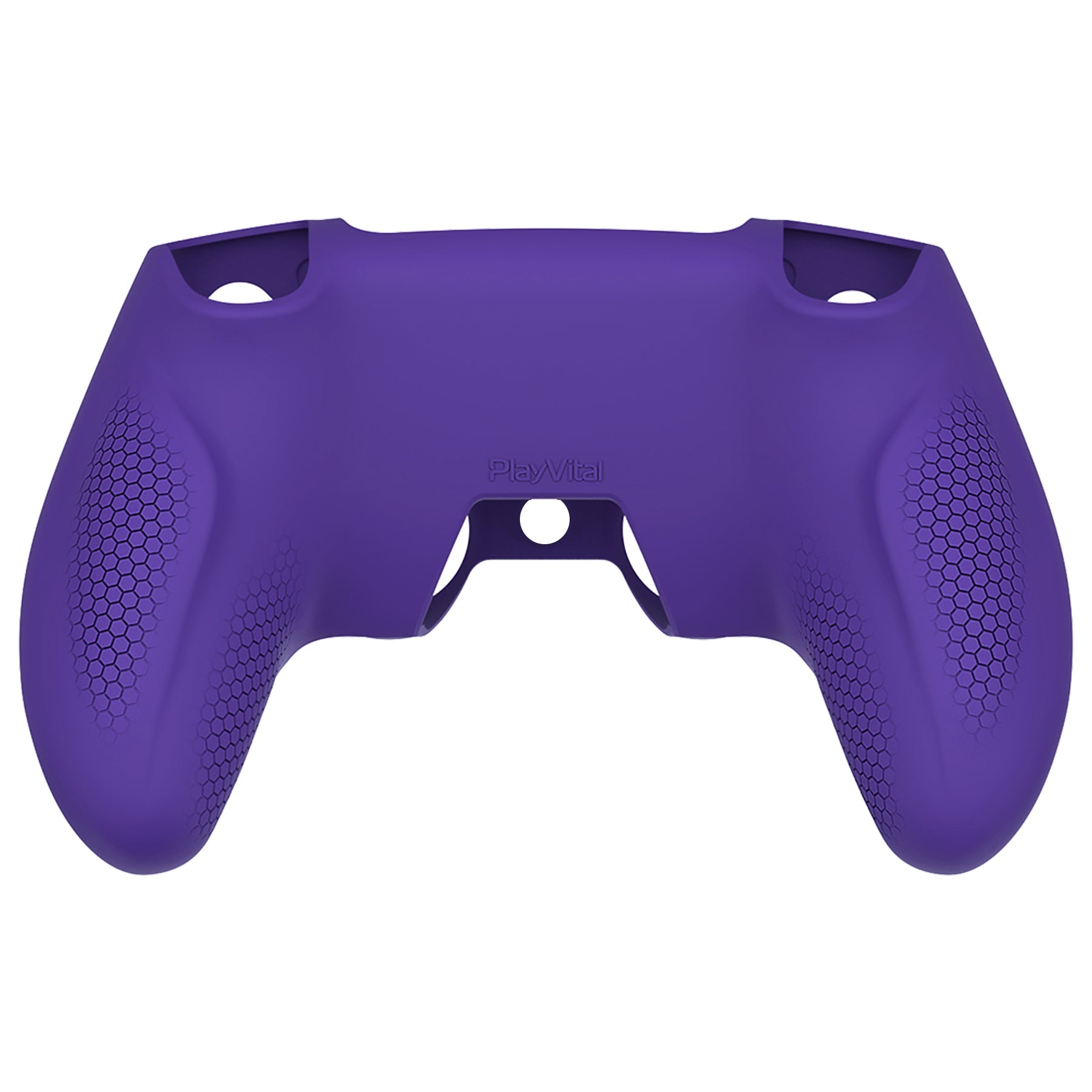 PlayVital Ninja Edition Anti-Slip Silicone Cover Skin with Thumb Grips for PS5 Wireless Controller, Compatible with Charging Station - Purple PlayVital