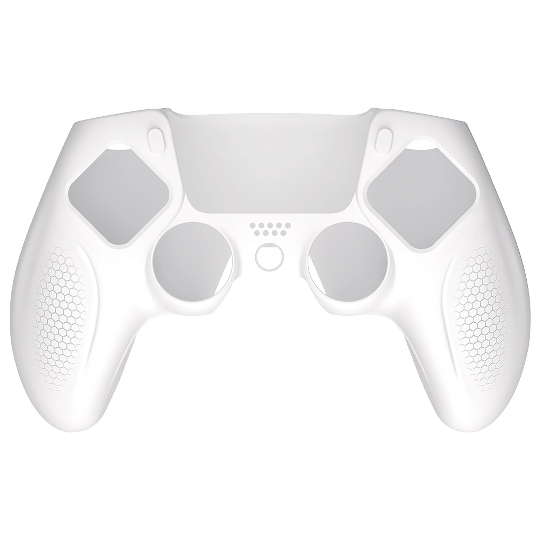 PlayVital Ninja Edition Anti-Slip Silicone Cover Skin with Thumb Grips for PS5 Wireless Controller, Compatible with Charging Station - White PlayVital