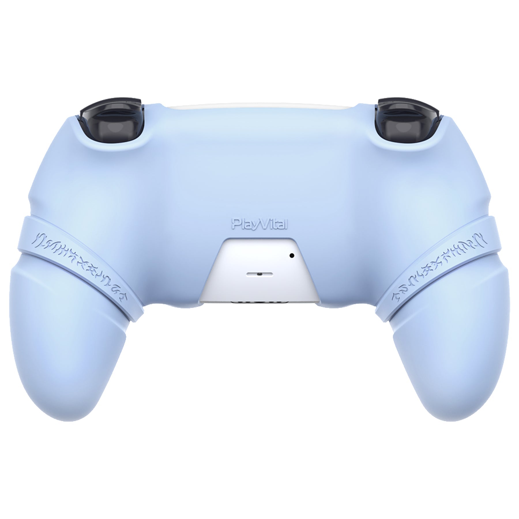 PlayVital Runes Edition Silicone Cover Skin for PS5 Controller with Thumb Grips & Touchpad Skin & D-pad Area Sticker, Compatible with PS5 Charging Dock - Blue PlayVital