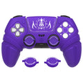 PlayVital Runes Edition Silicone Cover Skin for PS5 Controller with Thumb Grips & Touchpad Skin & D-pad Area Sticker, Compatible with PS5 Charging Dock - Purple PlayVital