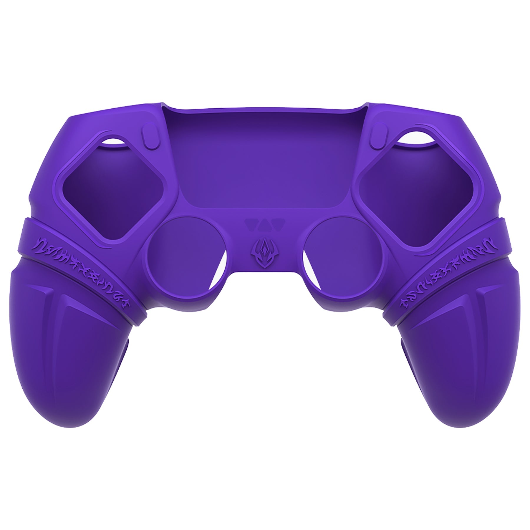 PlayVital Runes Edition Silicone Cover Skin for PS5 Controller with Thumb Grips & Touchpad Skin & D-pad Area Sticker, Compatible with PS5 Charging Dock - Purple PlayVital