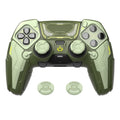 PlayVital Stellar Mecha Silicone Case with Joystick Cap & Sticker for PS5 Edge Controller, Anti-slip Grip Protector for PS5 Edge Controller - Army Green & Sage Green PlayVital