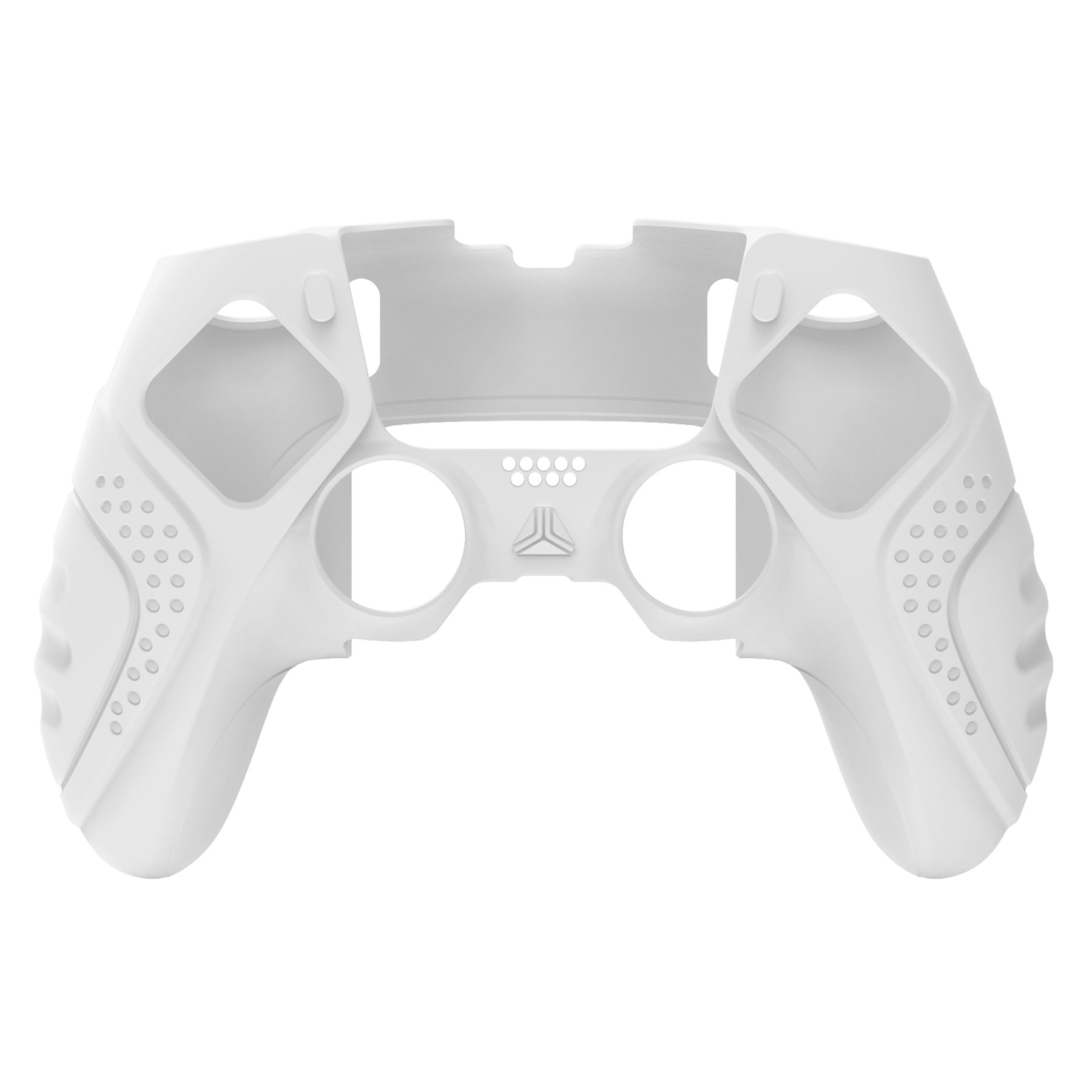 PlayVital Guardian Edition Anti-Slip Ergonomic Silicone Cover Case with Thumb Grip Caps for PS5 Edge Controller - White PlayVital