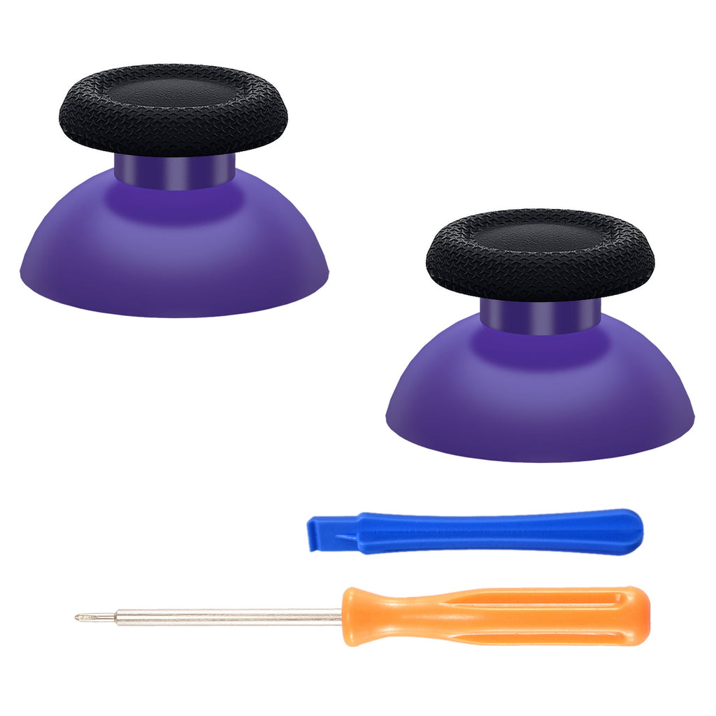 eXtremeRate Replacement Dual-Color Thumbsticks Analog Stick Joystick Compatible with PS5 & PS4 All Model Controller - Purple & Black eXtremeRate
