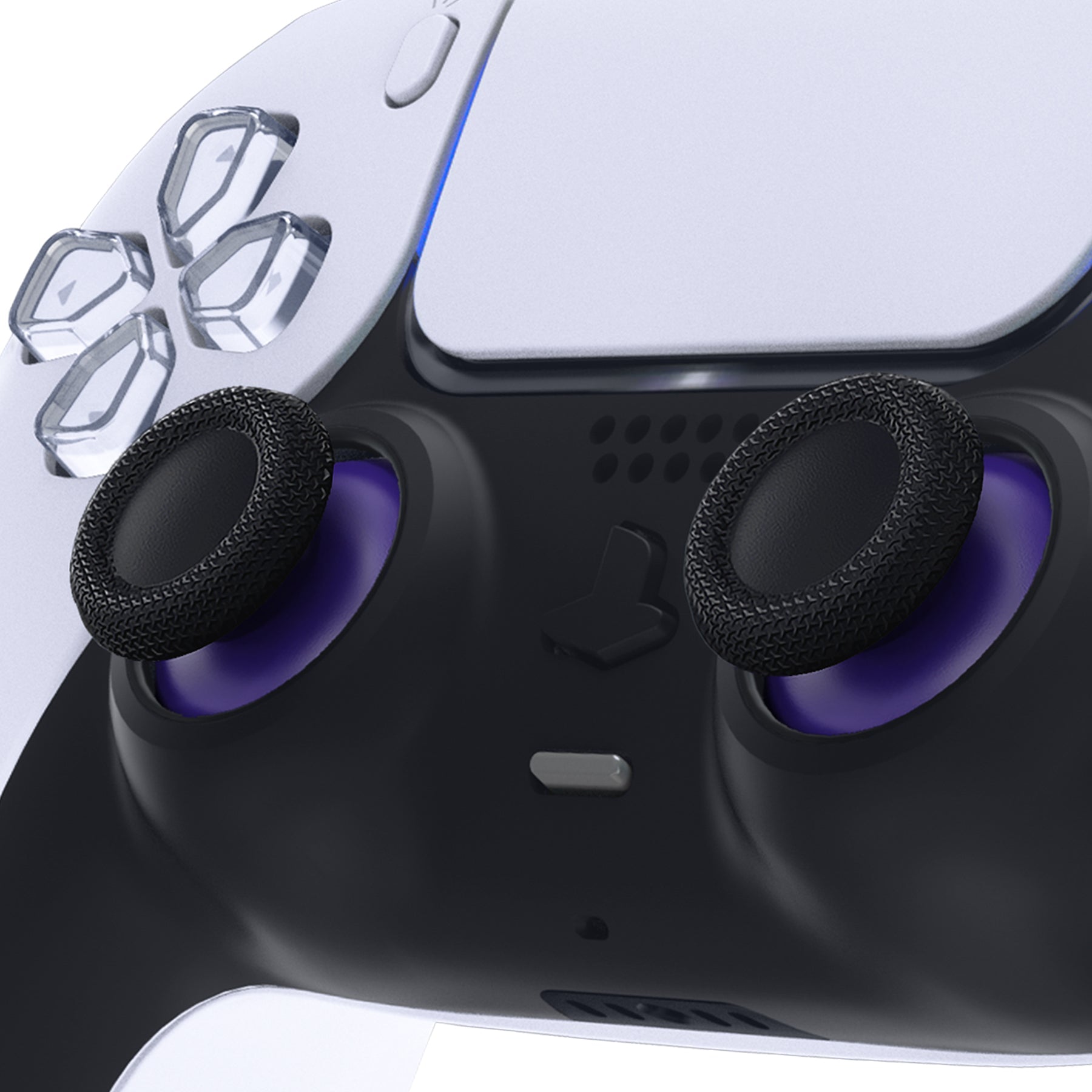eXtremeRate Replacement Dual-Color Thumbsticks Analog Stick Joystick Compatible with PS5 & PS4 All Model Controller - Purple & Black eXtremeRate