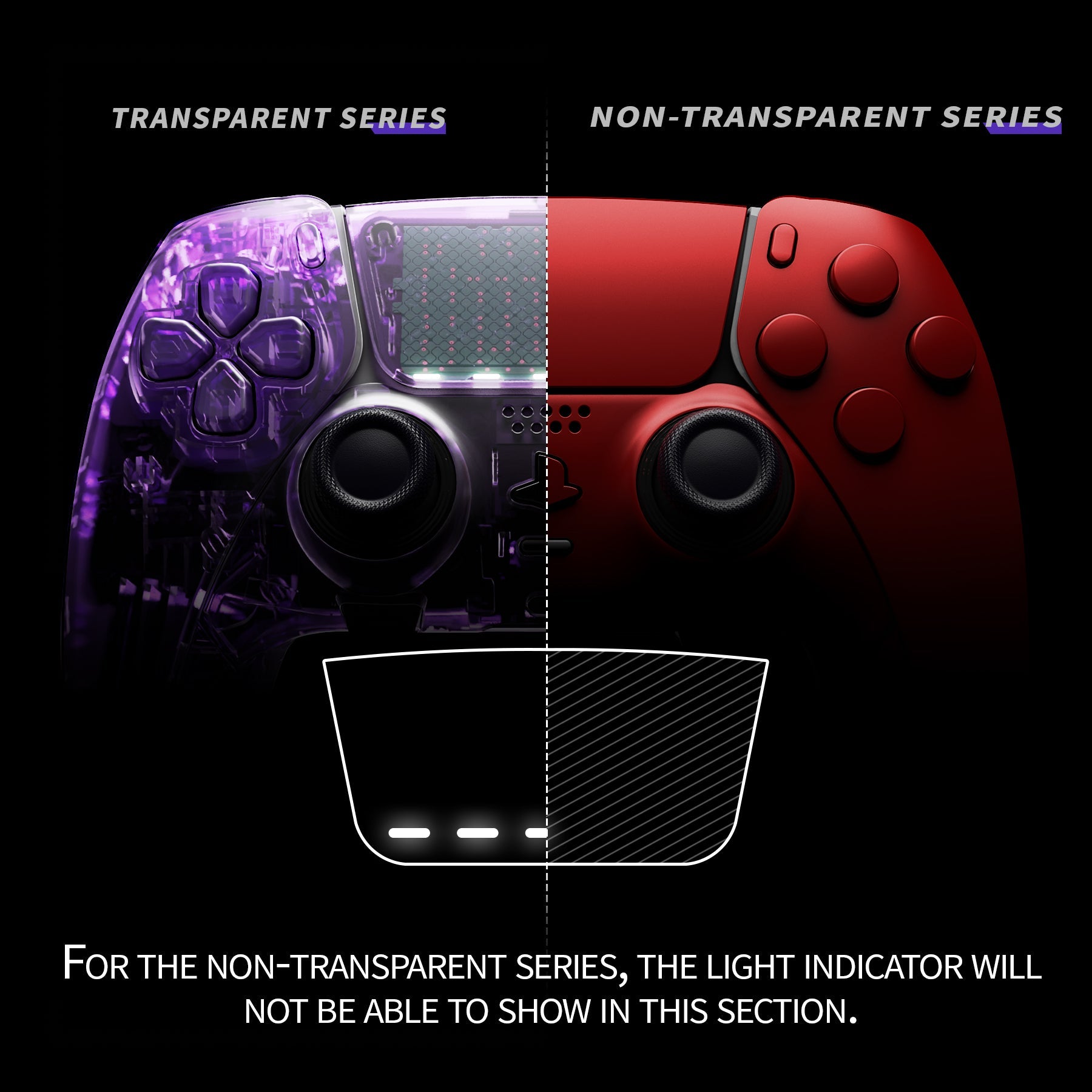 eXtremeRate Replacement Full Set Shells with Buttons Compatible with PS5 Edge Controller - Scarlet Red eXtremeRate