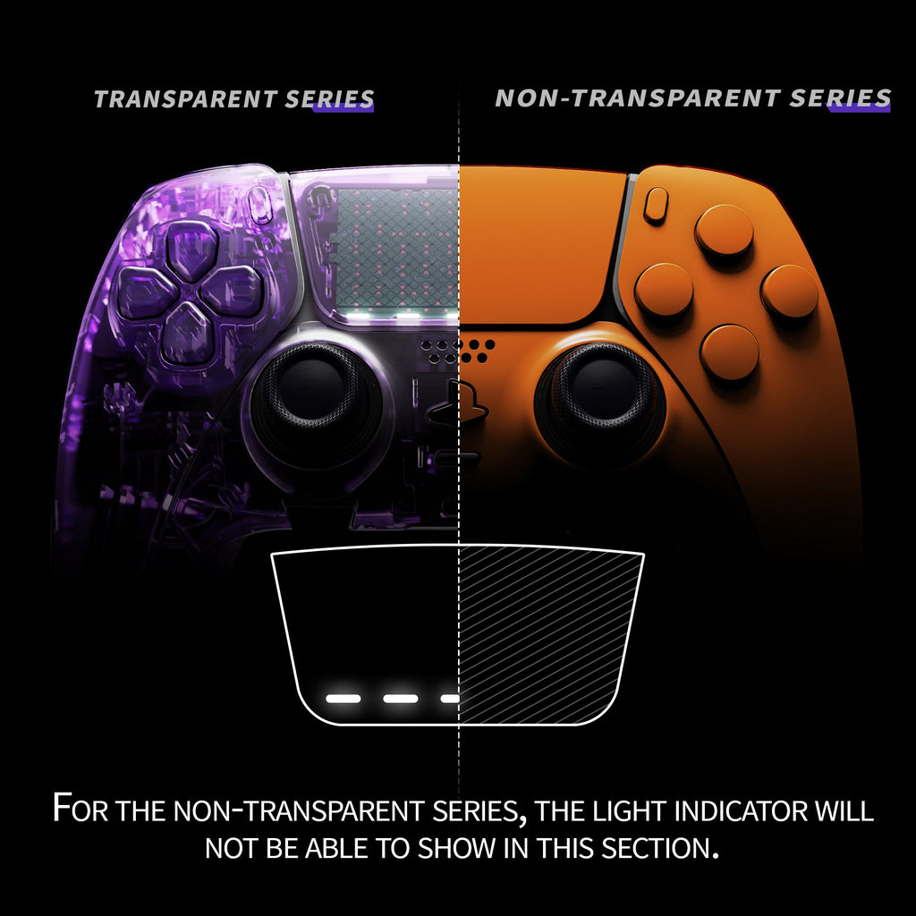 eXtremeRate Replacement Full Set Shells with Buttons Compatible with PS5 Edge Controller - Royal Orange eXtremeRate
