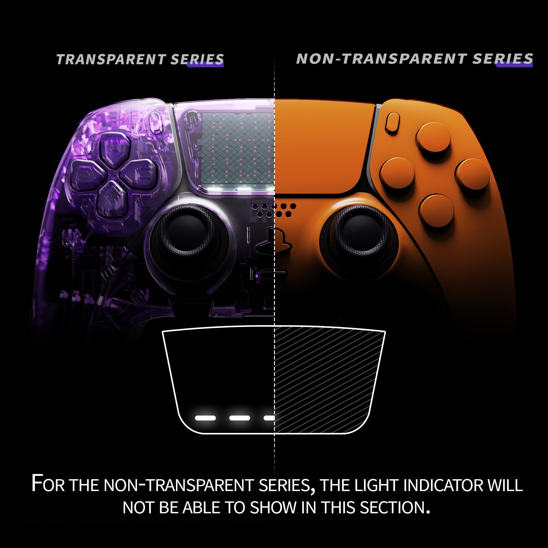 eXtremeRate Replacement Full Set Shells with Buttons Compatible with PS5 Edge Controller - Royal Orange eXtremeRate