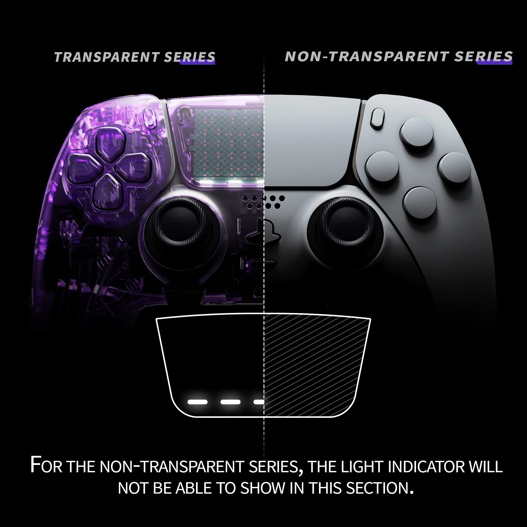 eXtremeRate Replacement Full Set Shells with Buttons Compatible with PS5 Edge Controller - New Hope Gray eXtremeRate
