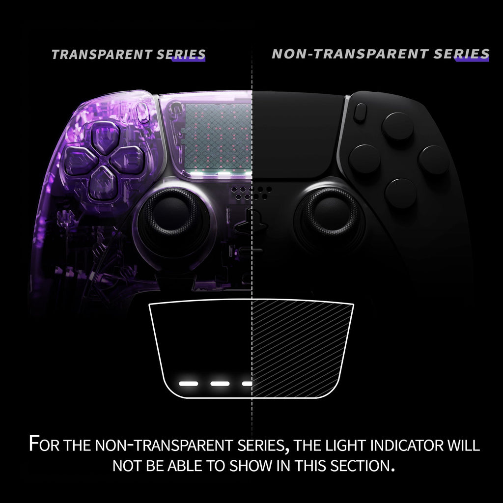 eXtremeRate Replacement Full Set Shells with Buttons Compatible with PS5 Edge Controller - Black eXtremeRate