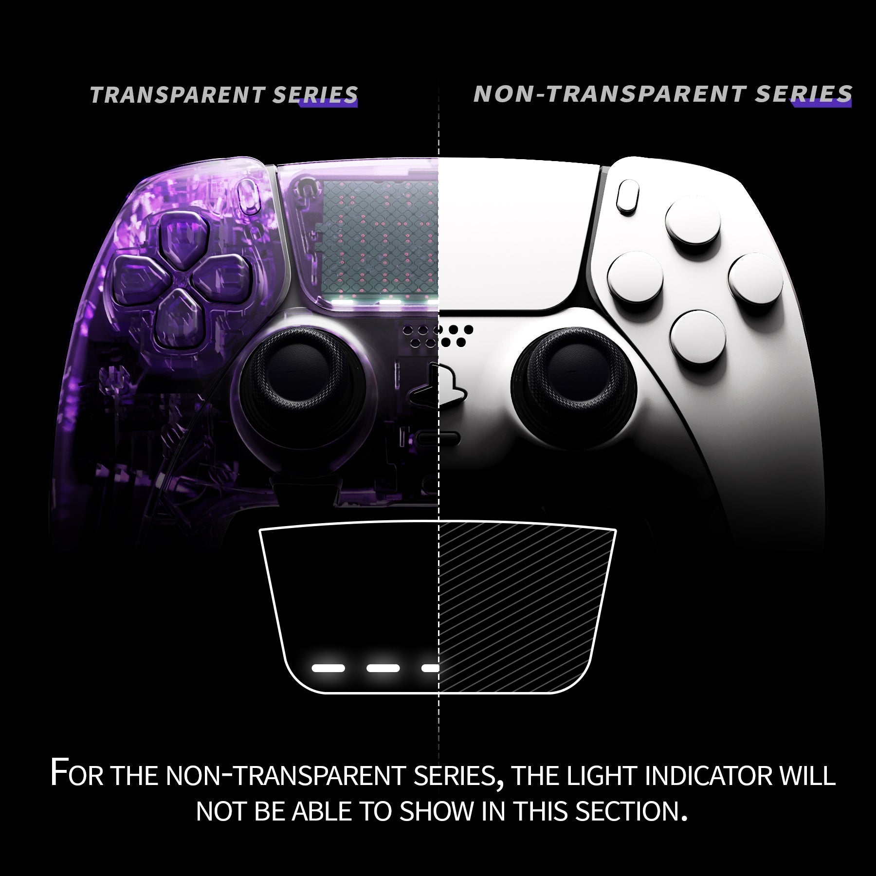 eXtremeRate Replacement Full Set Shells with Buttons Compatible with PS5 Edge Controller - White eXtremeRate