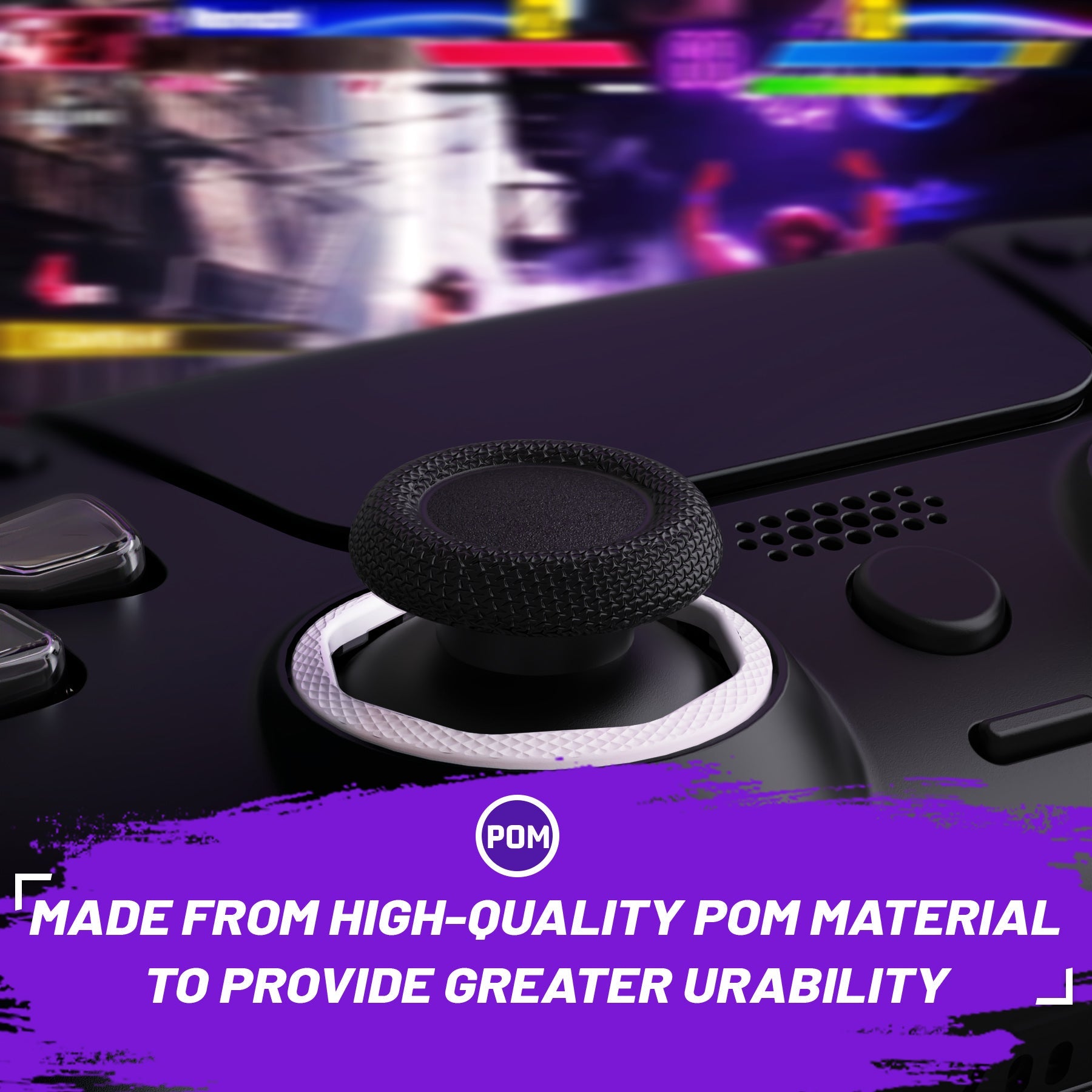 eXtremeRate Redesigned Octagonal Gated Sticks Accent Rings for eXtremeRate Luna Shell for PS5 Controller, Replacement Accessory for eXtremeRate Ghost Shell for PS4 Controller - Not for Standard Faceplate - White eXtremeRate