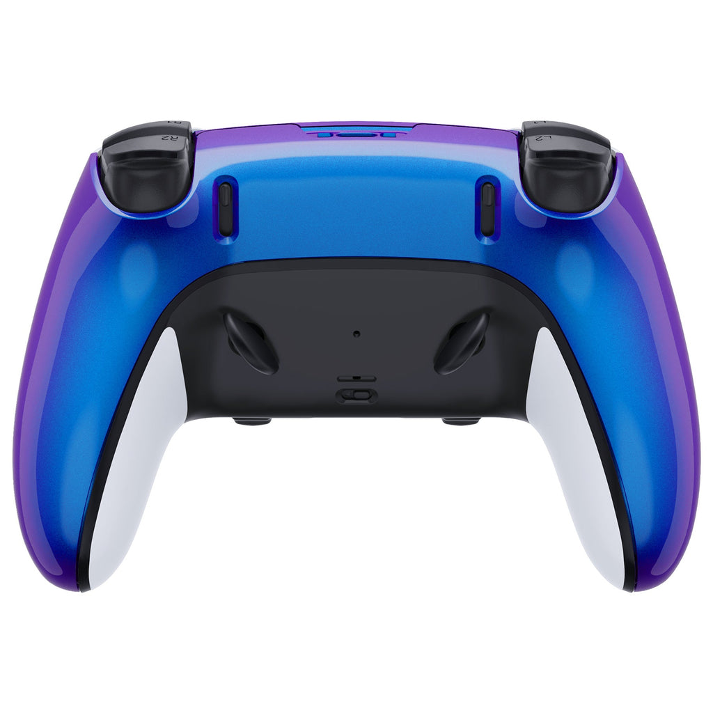 eXtremeRate Replacement Back Housing Bottom Shell Compatible with PS5 Edge Controller - Chameleon Purple Blue eXtremeRate