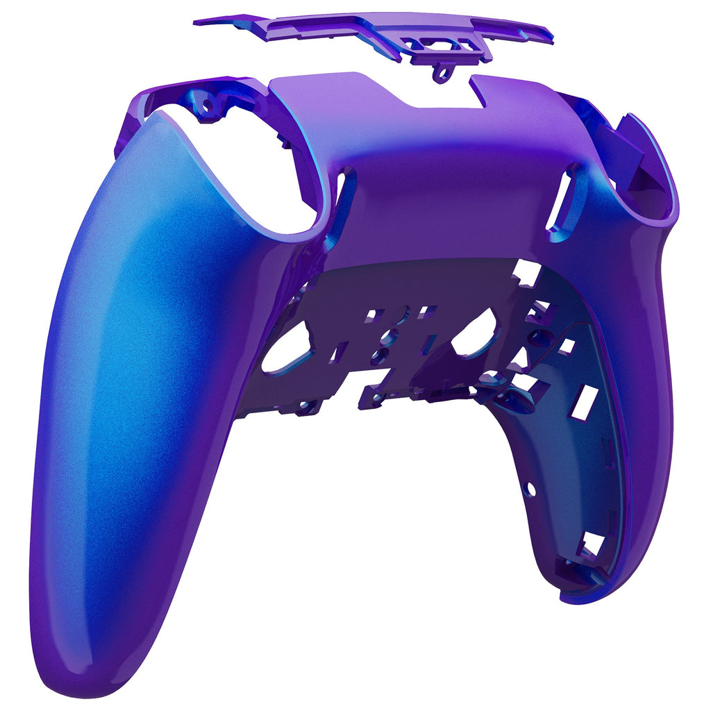eXtremeRate Replacement Back Housing Bottom Shell Compatible with PS5 Edge Controller - Chameleon Purple Blue eXtremeRate