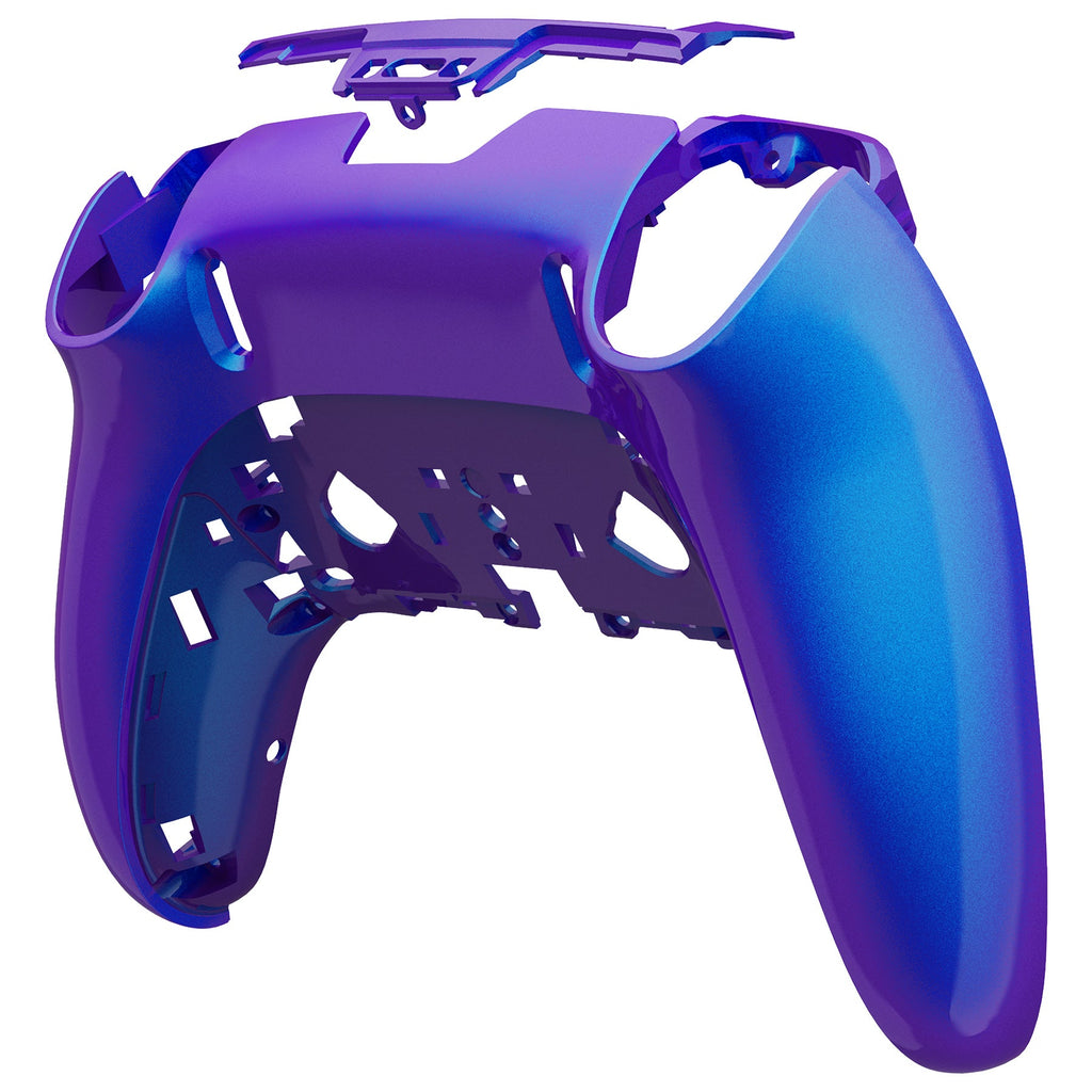eXtremeRate Replacement Back Housing Bottom Shell Compatible with PS5 Edge Controller - Chameleon Purple Blue eXtremeRate