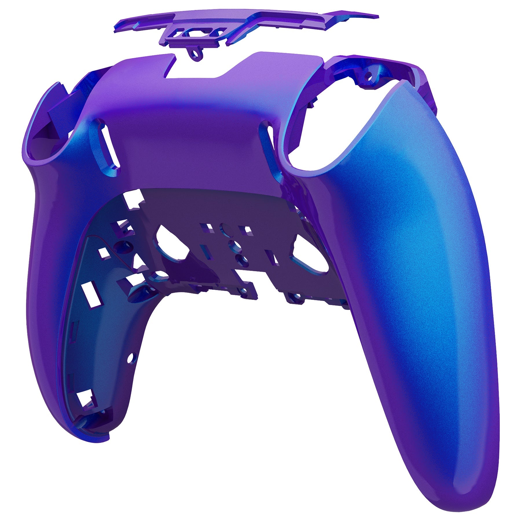 eXtremeRate Replacement Back Housing Bottom Shell Compatible with PS5 Edge Controller - Chameleon Purple Blue eXtremeRate