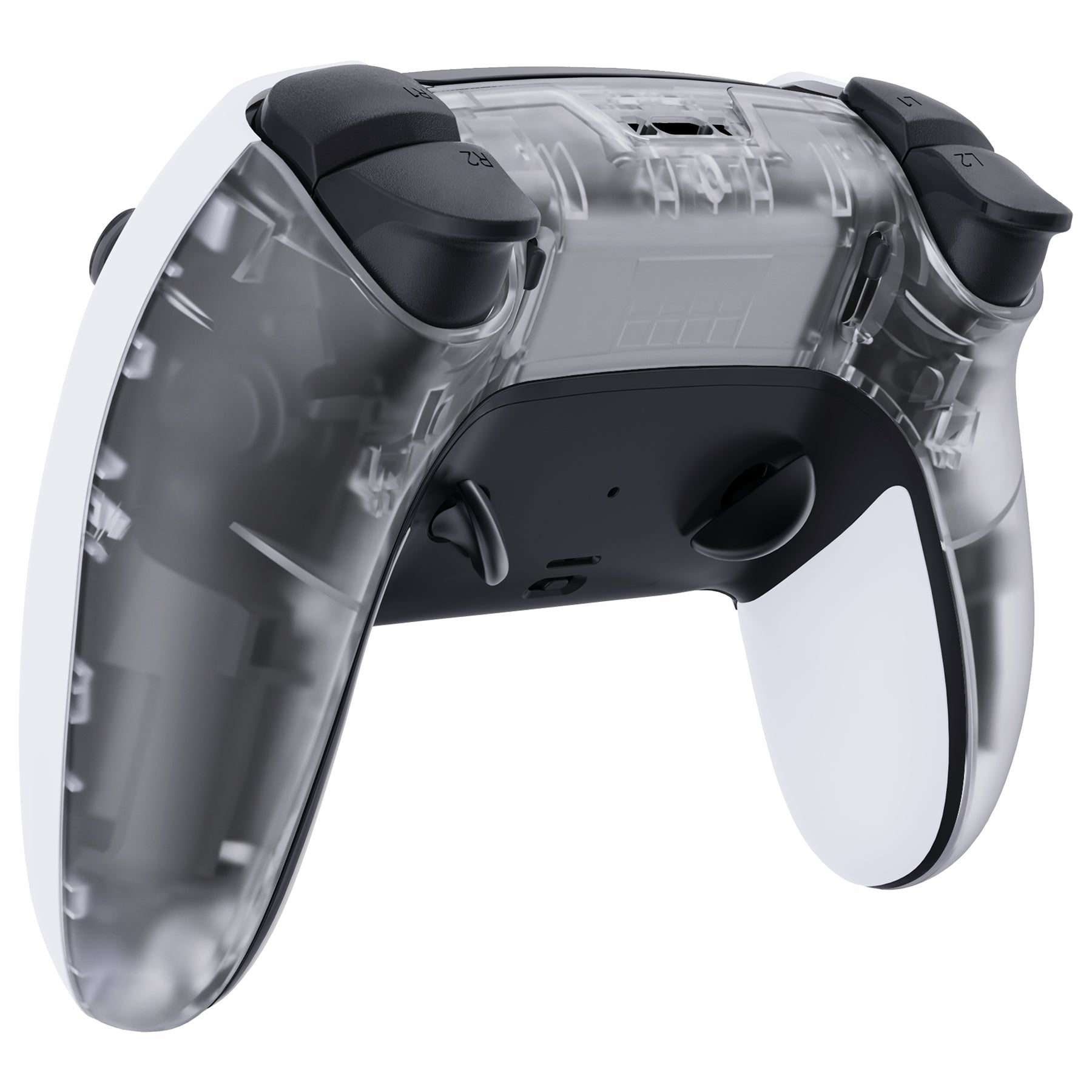 eXtremeRate Replacement Back Housing Bottom Shell Compatible with PS5 Edge Controller - Clear eXtremeRate