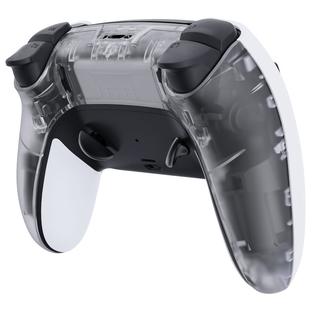 eXtremeRate Replacement Back Housing Bottom Shell Compatible with PS5 Edge Controller - Clear eXtremeRate