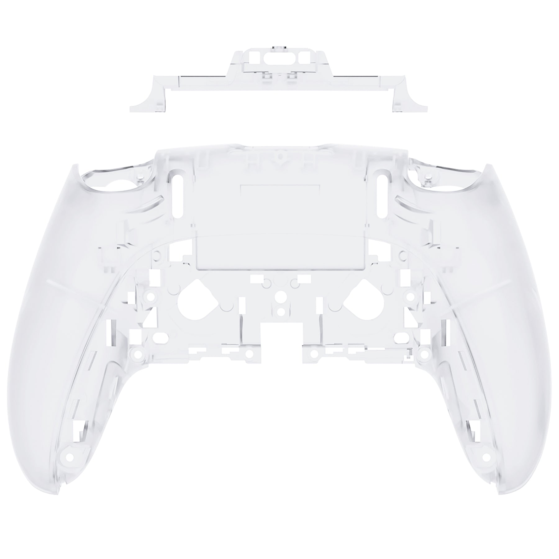 eXtremeRate Replacement Back Housing Bottom Shell Compatible with PS5 Edge Controller - Clear eXtremeRate