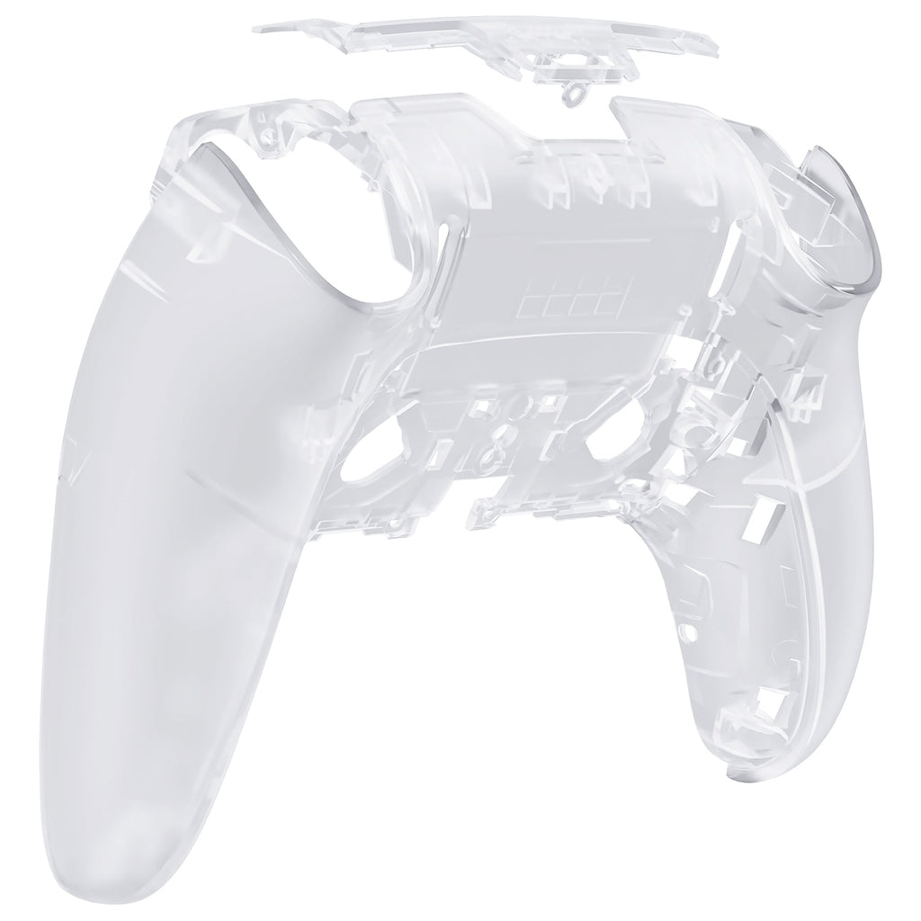 eXtremeRate Replacement Back Housing Bottom Shell Compatible with PS5 Edge Controller - Clear eXtremeRate