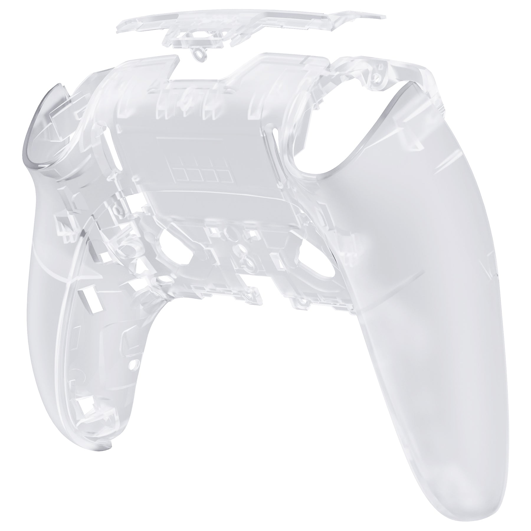 eXtremeRate Replacement Back Housing Bottom Shell Compatible with PS5 Edge Controller - Clear eXtremeRate