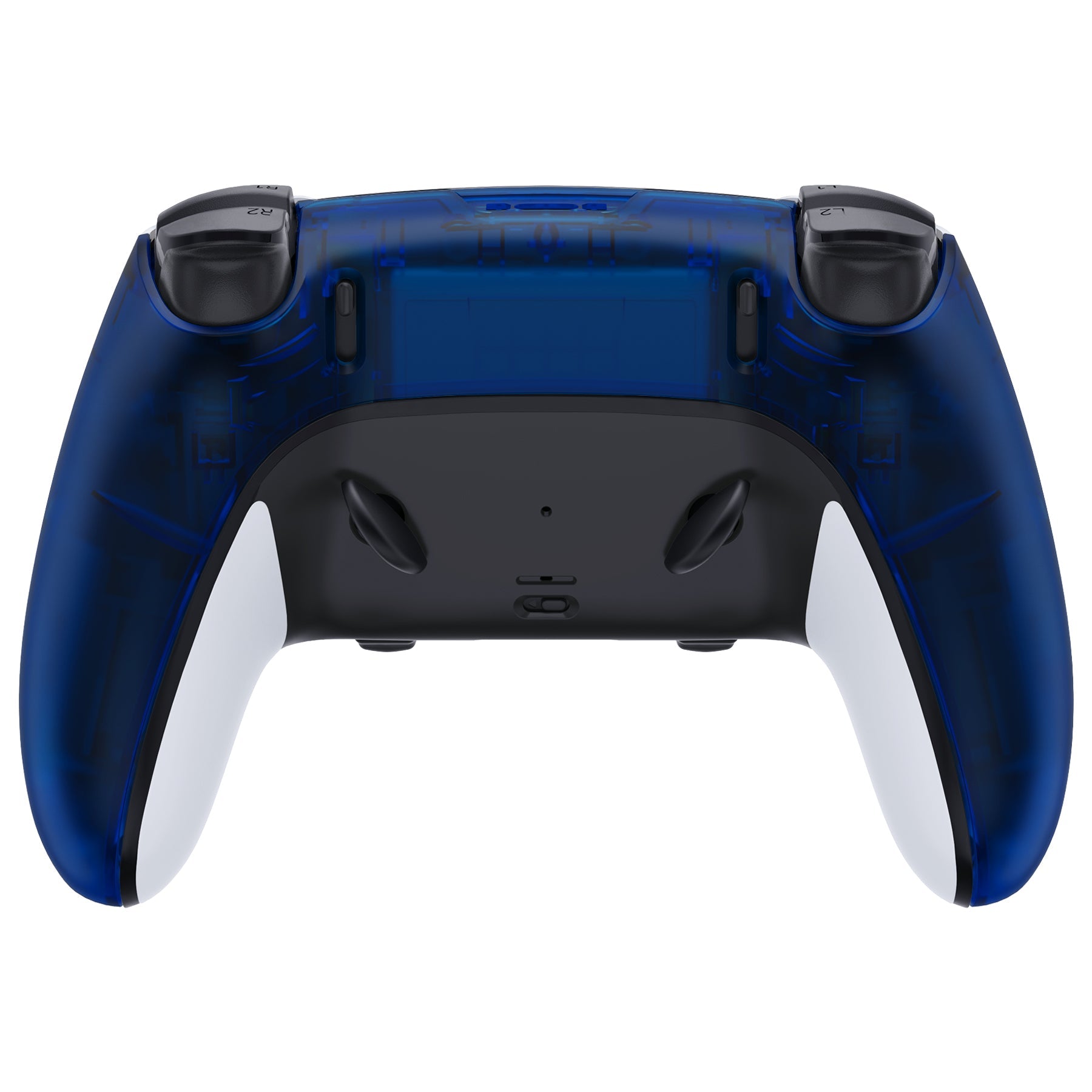 eXtremeRate Replacement Back Housing Bottom Shell Compatible with PS5 Edge Controller - Clear Blue eXtremeRate