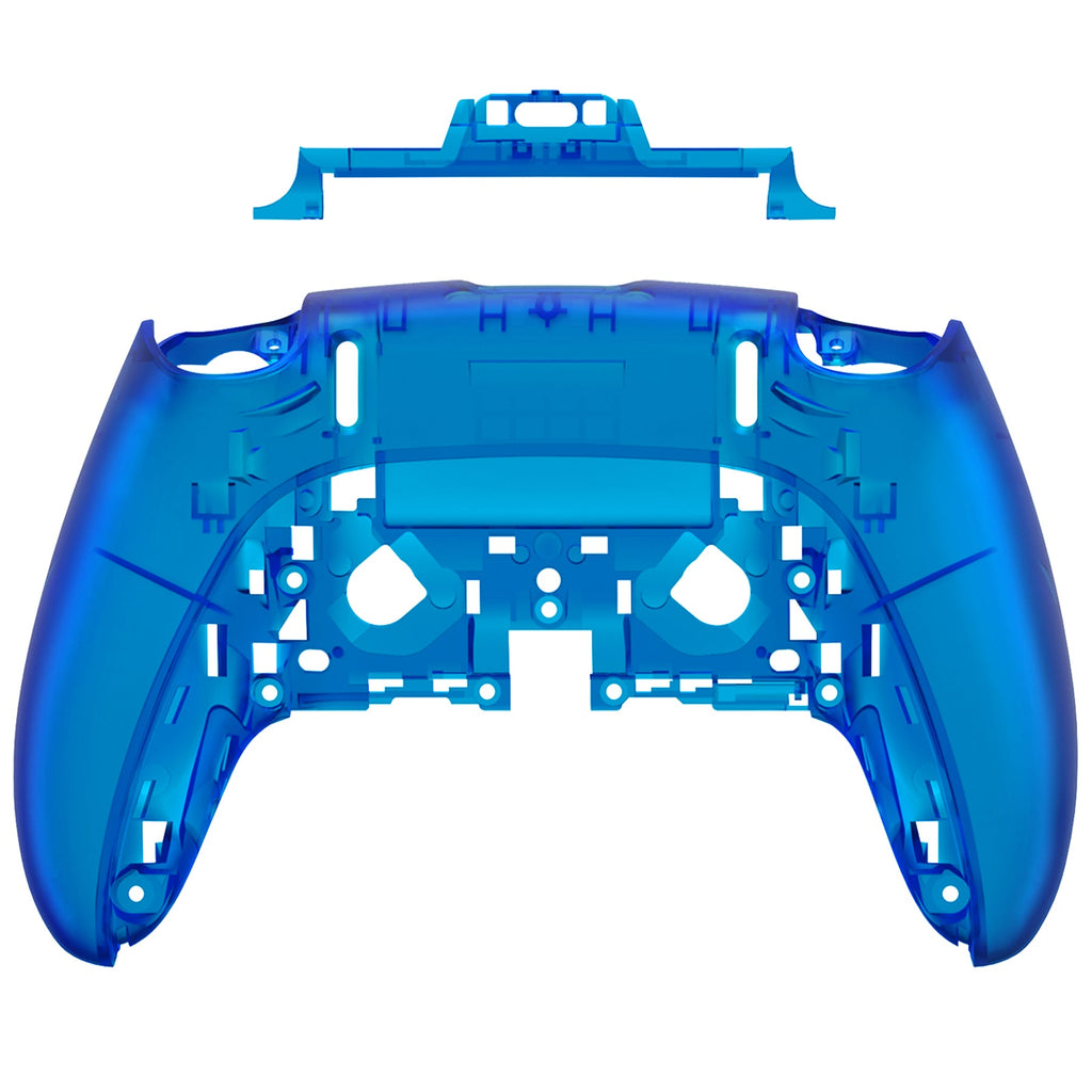 eXtremeRate Replacement Back Housing Bottom Shell Compatible with PS5 Edge Controller - Clear Blue eXtremeRate