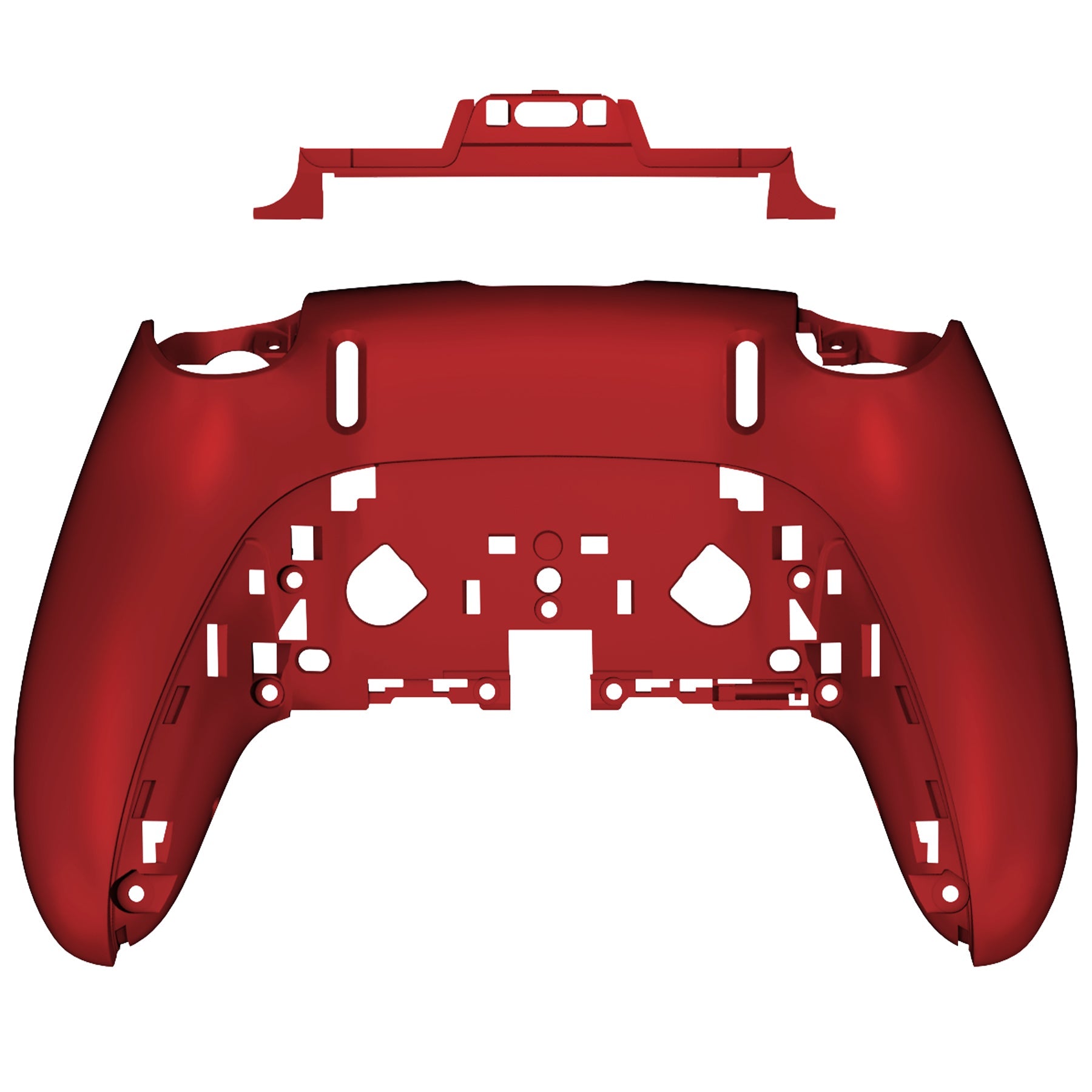 eXtremeRate Replacement Back Housing Bottom Shell Compatible with PS5 Edge Controller - Scarlet Red eXtremeRate