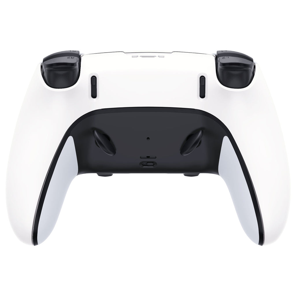 eXtremeRate Replacement Back Housing Bottom Shell Compatible with PS5 Edge Controller - White eXtremeRate