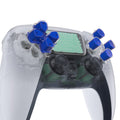 eXtremeRate Replacement Custom Three-Tone Dpad Action Buttons with Redesigned Symbols for PS5 Controller - Blue & Clear & Black eXtremeRate