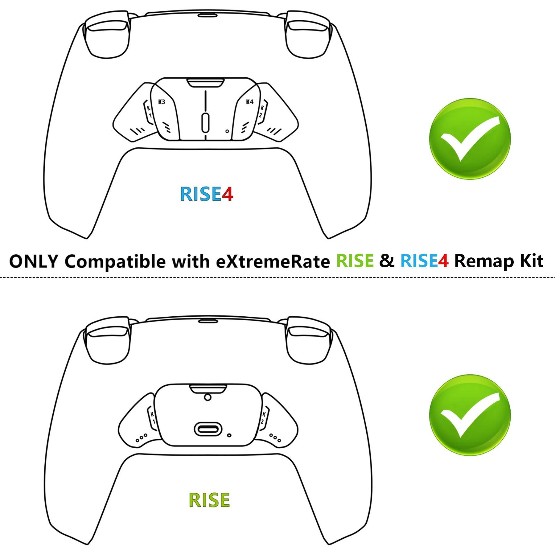 eXtremeRate Replacement FPC L1L2 R1R2 Ribbon Cables for eXtremeRate Rise & RISE4 Remap kit for PS5 Controller BDM-010/020 eXtremeRate