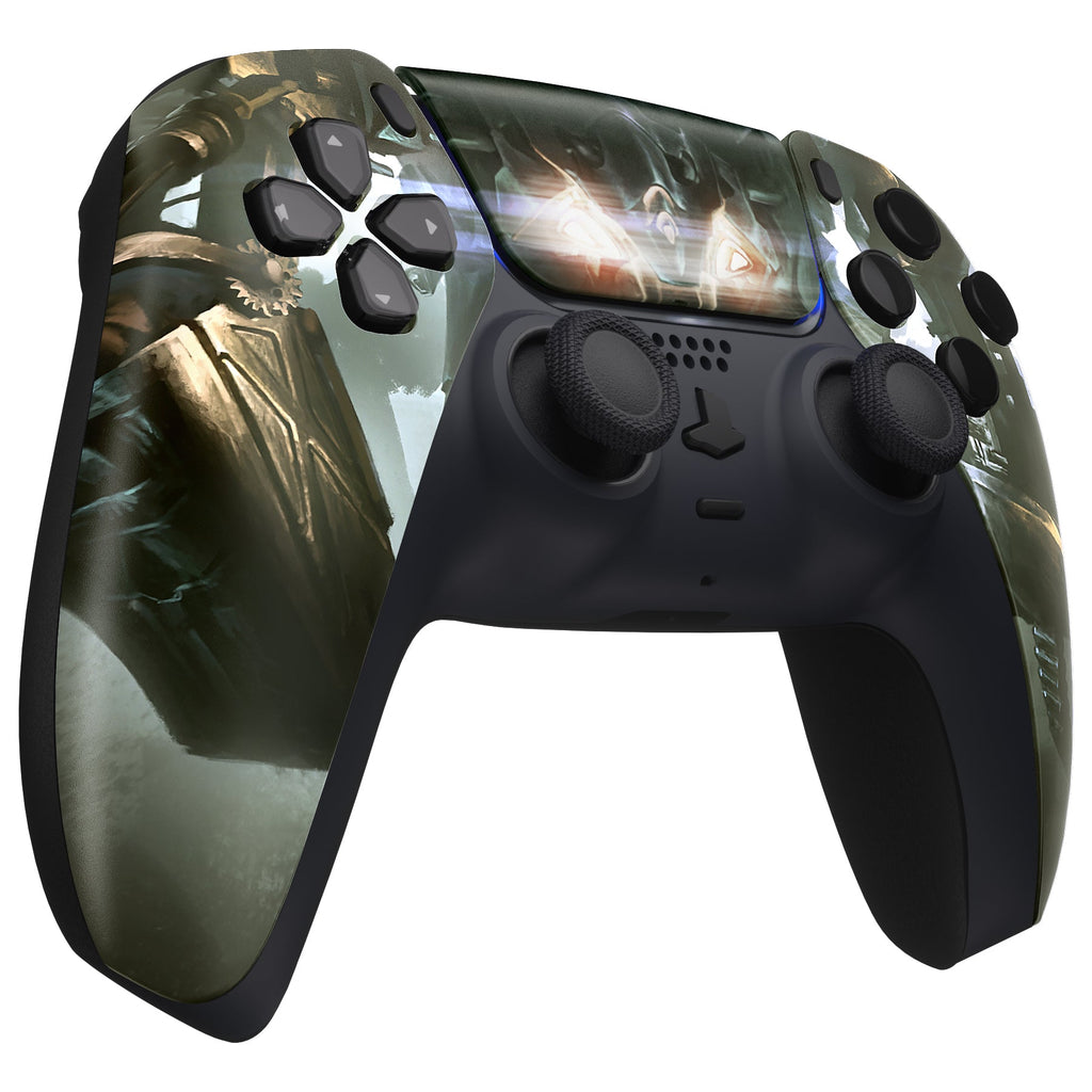 eXtremeRate Replacement Front Housing Shell with Touchpad Compatible with PS5 Controller BDM-010/020/030/040/050 - Armored Mercenary eXtremeRate