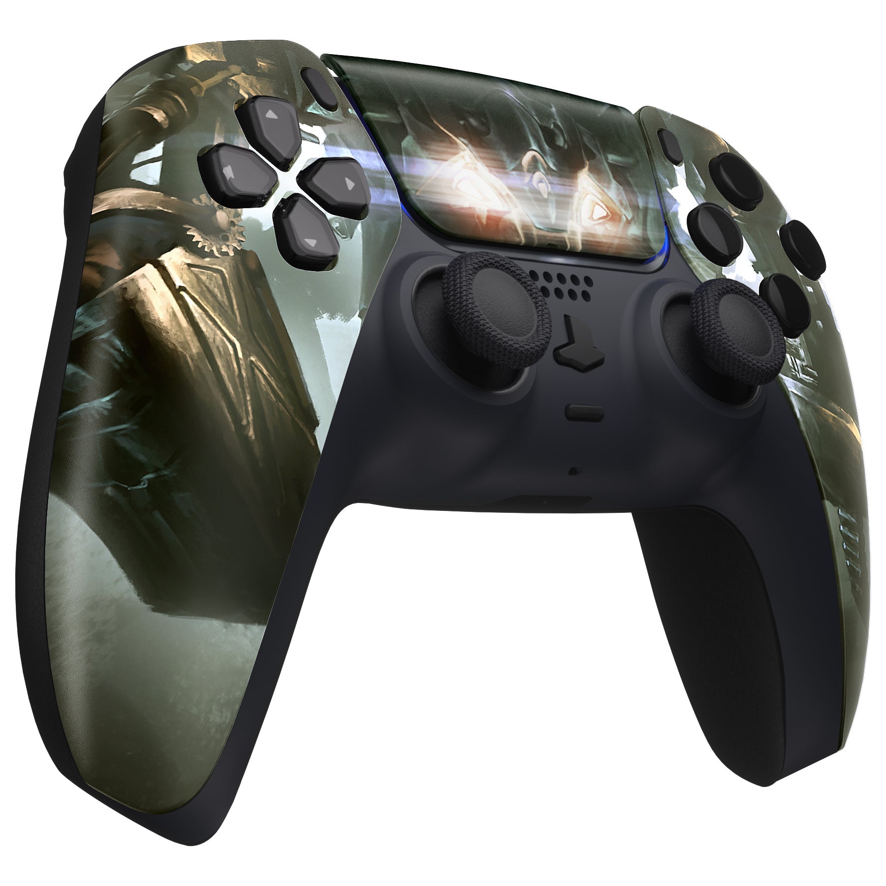 eXtremeRate Replacement Front Housing Shell with Touchpad Compatible with PS5 Controller BDM-010/020/030/040/050 - Armored Mercenary eXtremeRate