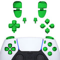 eXtremeRate Replacement Full Set Buttons Compatible with PS5 Controller BDM-030/040/050/060 - Chrome Green eXtremeRate