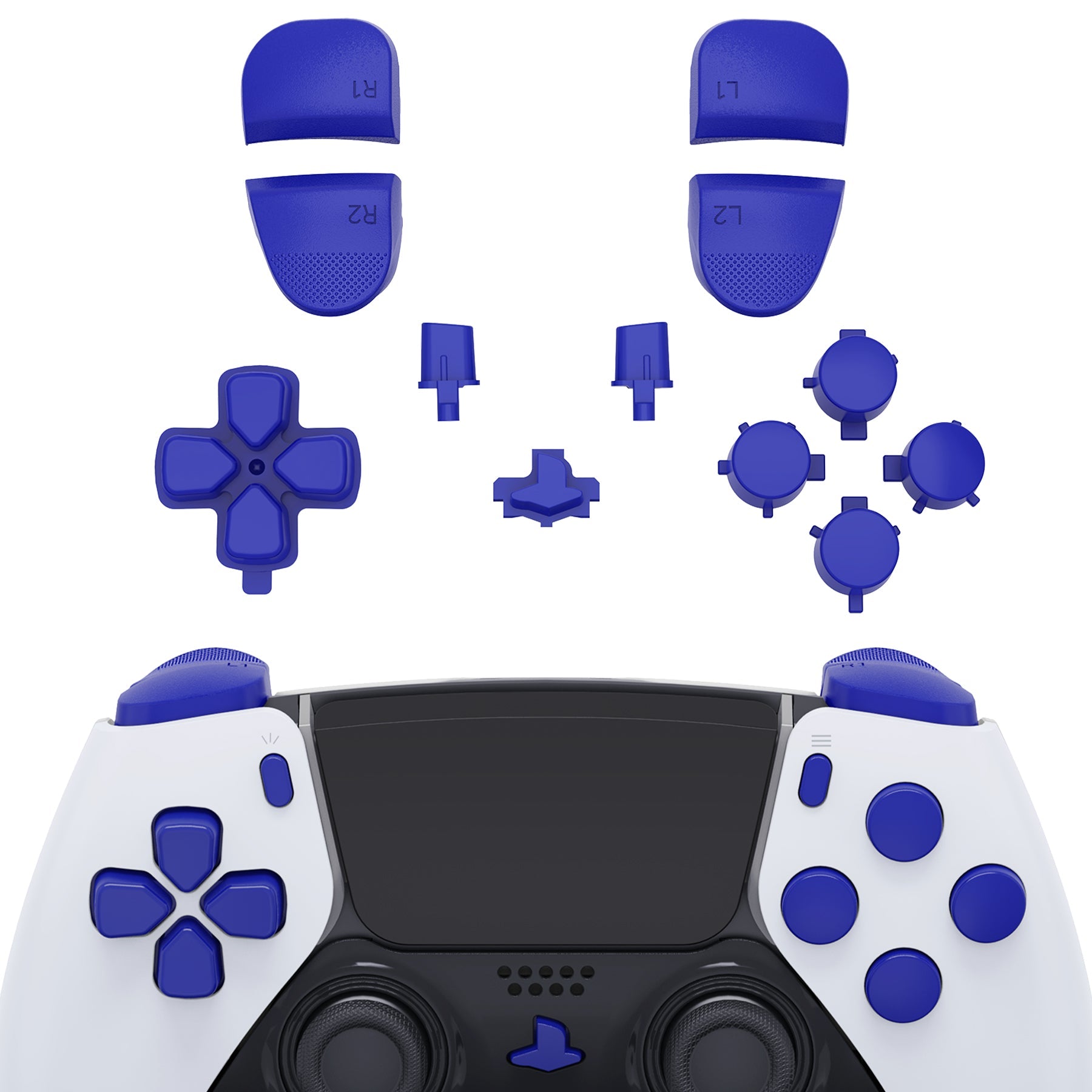 eXtremeRate Replacement Full Set Buttons Compatible with PS5 Edge Controller - Dream Blue eXtremeRate