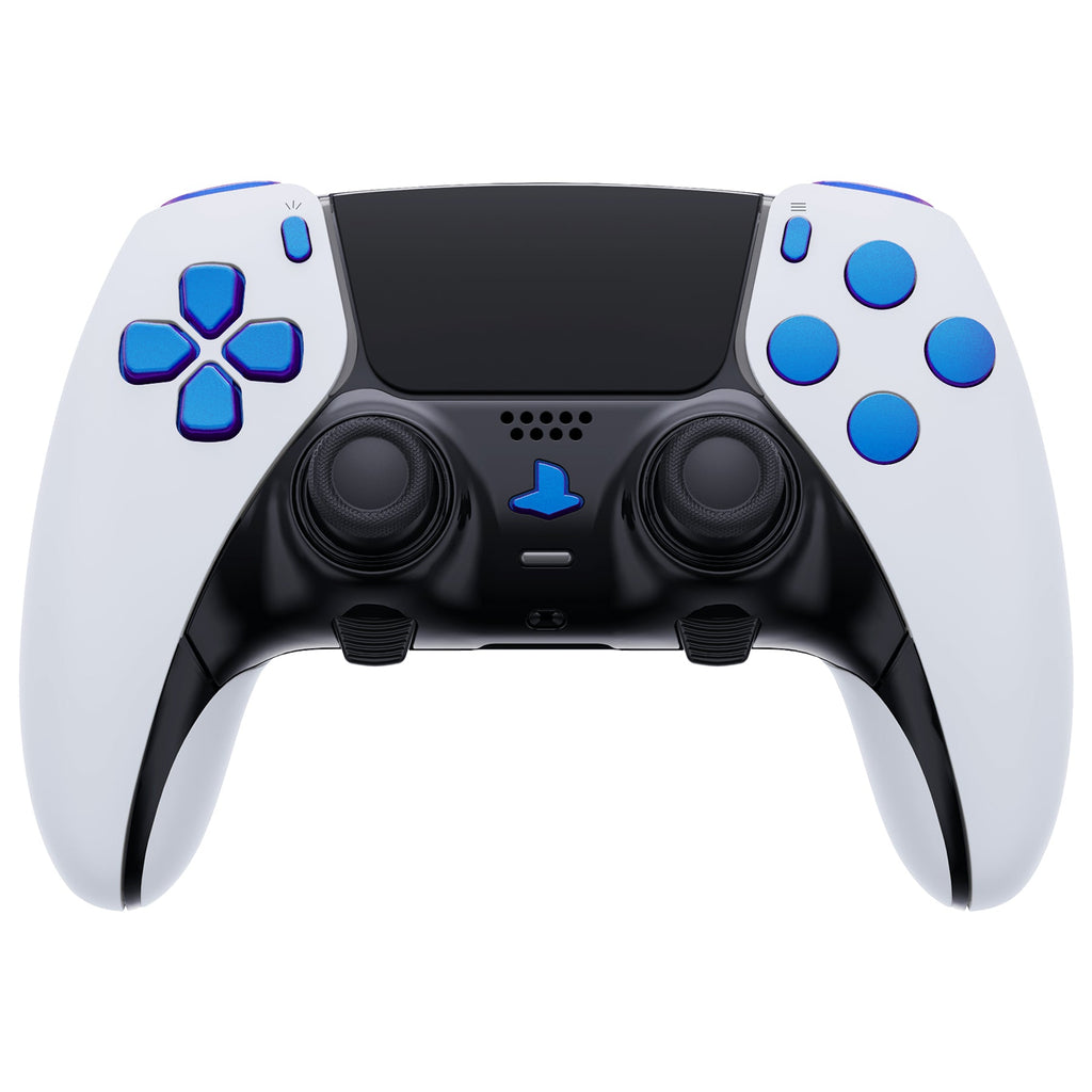 eXtremeRate Replacement Full Set Buttons Compatible with PS5 Edge Controller - Chameleon Purple Blue eXtremeRate