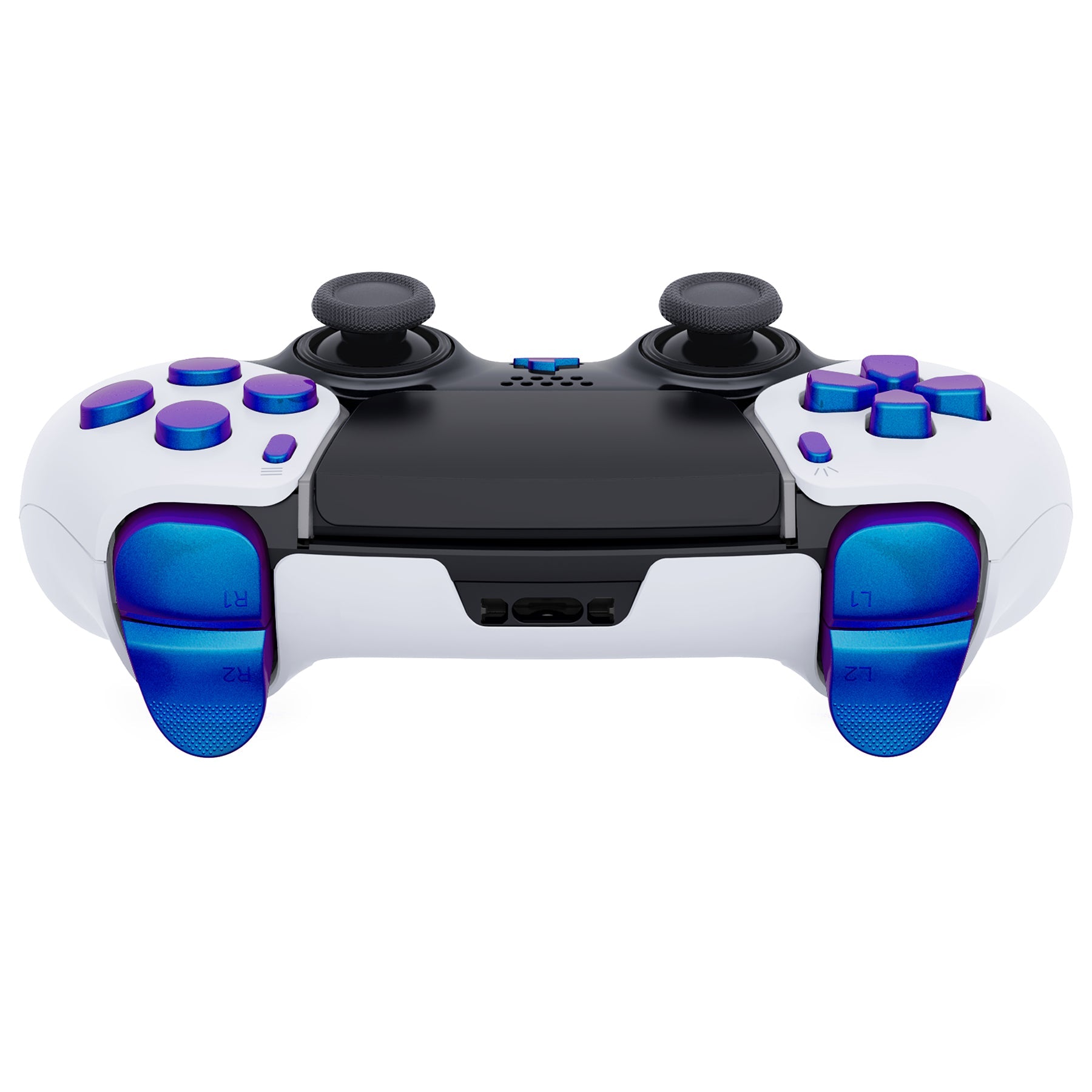 eXtremeRate Replacement Full Set Buttons Compatible with PS5 Edge Controller - Chameleon Purple Blue eXtremeRate