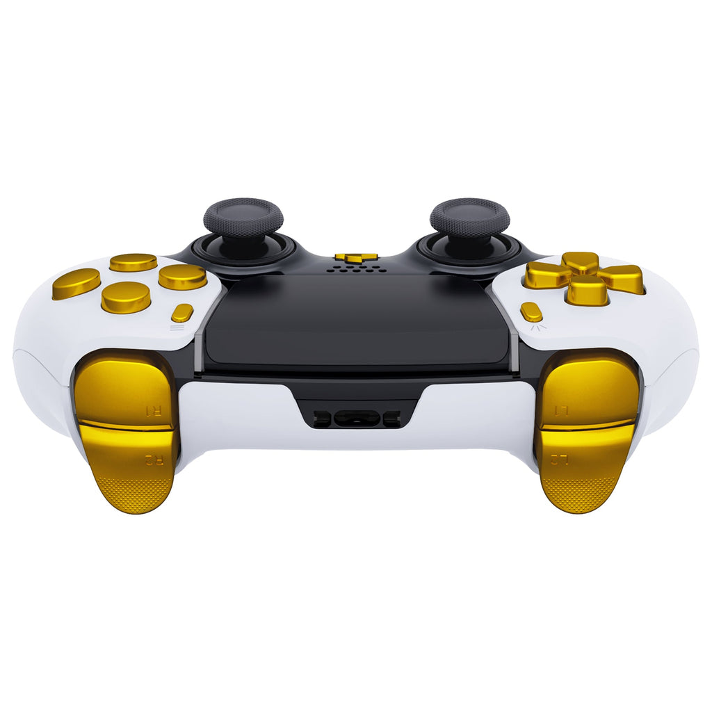 eXtremeRate Replacement Full Set Buttons Compatible with PS5 Edge Controller - Chrome Gold eXtremeRate