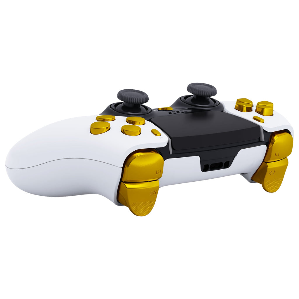 eXtremeRate Replacement Full Set Buttons Compatible with PS5 Edge Controller - Chrome Gold eXtremeRate
