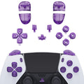 eXtremeRate Replacement Full Set Buttons Compatible with PS5 Edge Controller - Clear Atomic Purple eXtremeRate