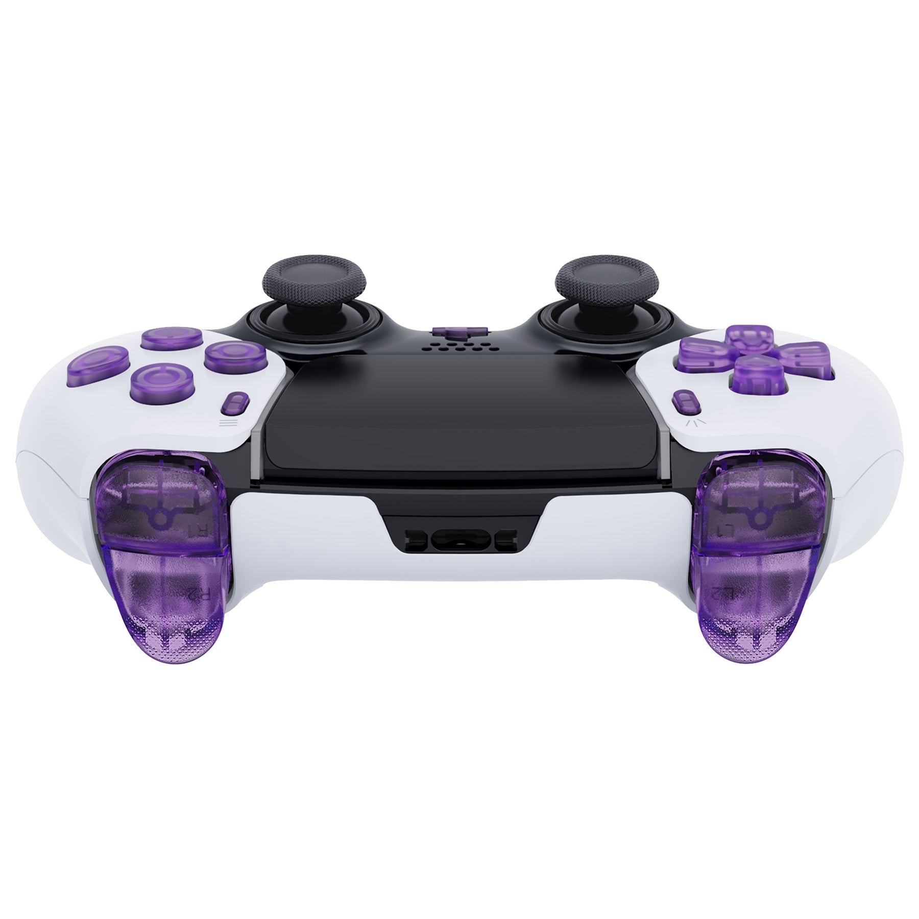 eXtremeRate Replacement Full Set Buttons Compatible with PS5 Edge Controller - Clear Atomic Purple eXtremeRate