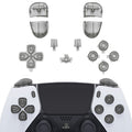 eXtremeRate Replacement Full Set Buttons Compatible with PS5 Edge Controller - Clear Black eXtremeRate