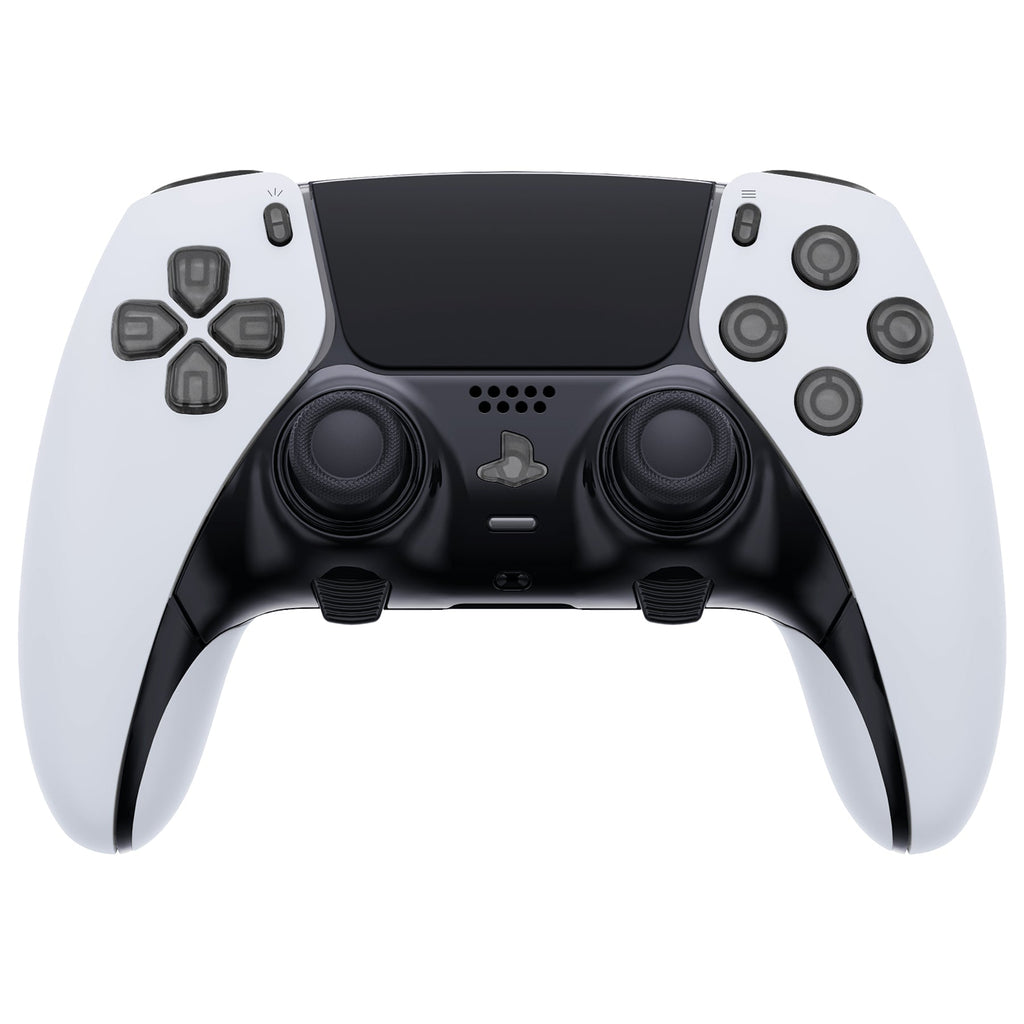 eXtremeRate Replacement Full Set Buttons Compatible with PS5 Edge Controller - Clear Black eXtremeRate