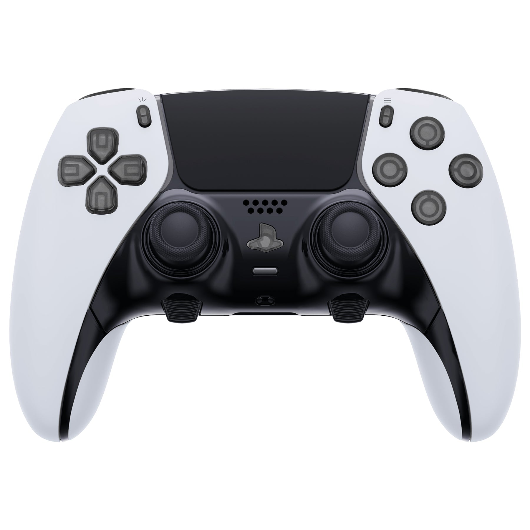 eXtremeRate Replacement Full Set Buttons Compatible with PS5 Edge Controller - Clear Black eXtremeRate
