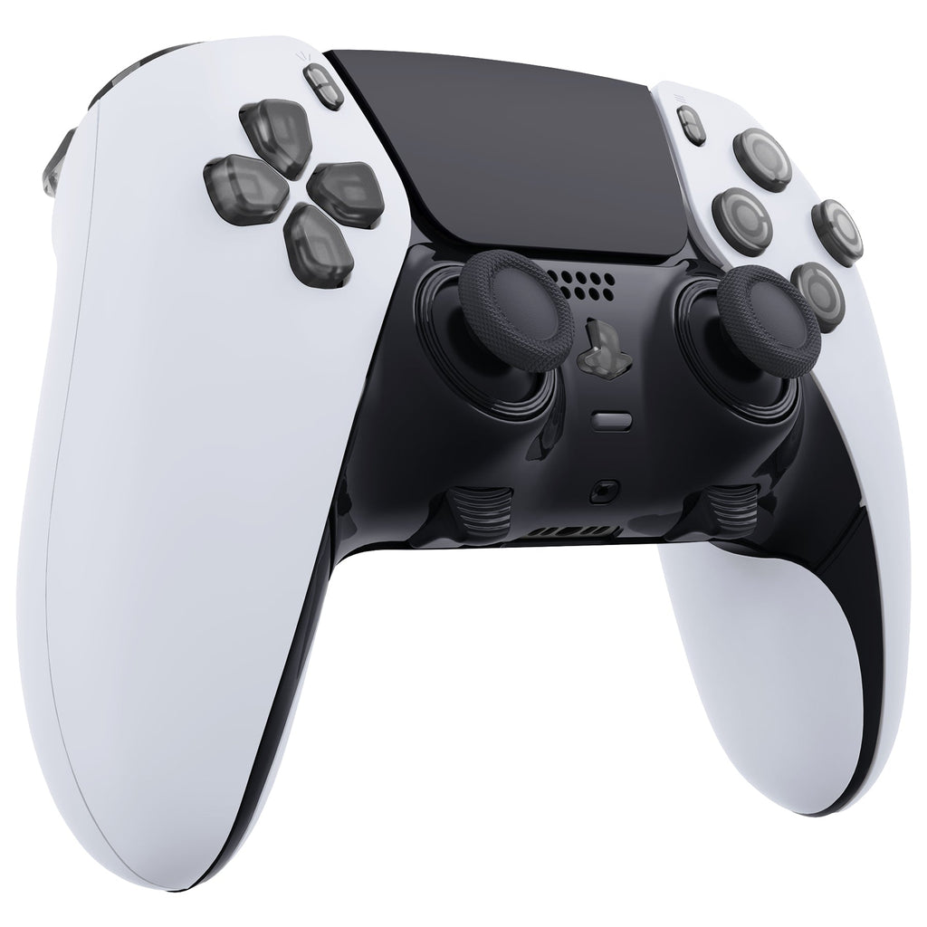 eXtremeRate Replacement Full Set Buttons Compatible with PS5 Edge Controller - Clear Black eXtremeRate
