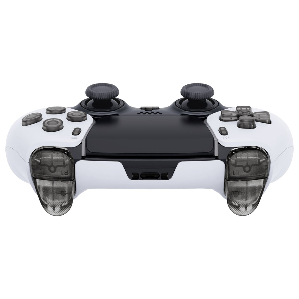 eXtremeRate Replacement Full Set Buttons Compatible with PS5 Edge Controller - Clear Black eXtremeRate